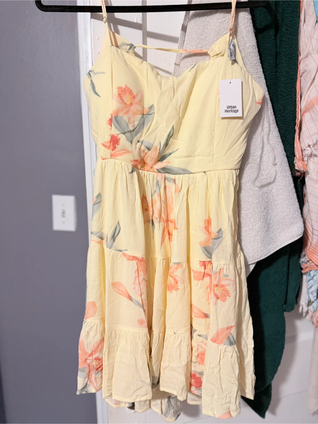 Urban Heritage Floral Tiered Dress