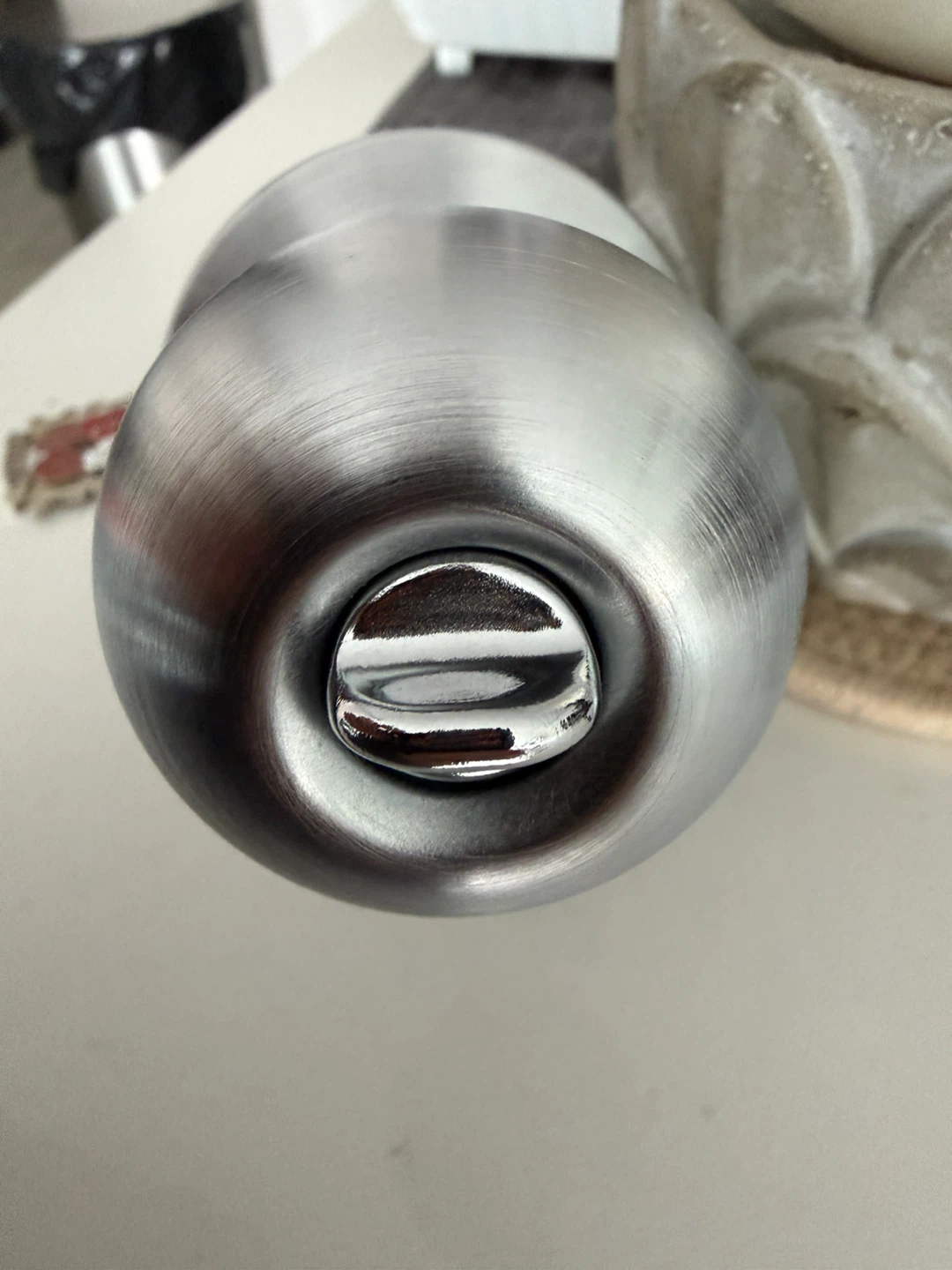 Schlage Orbit 2 keys Satin Nickel Round Door Knob