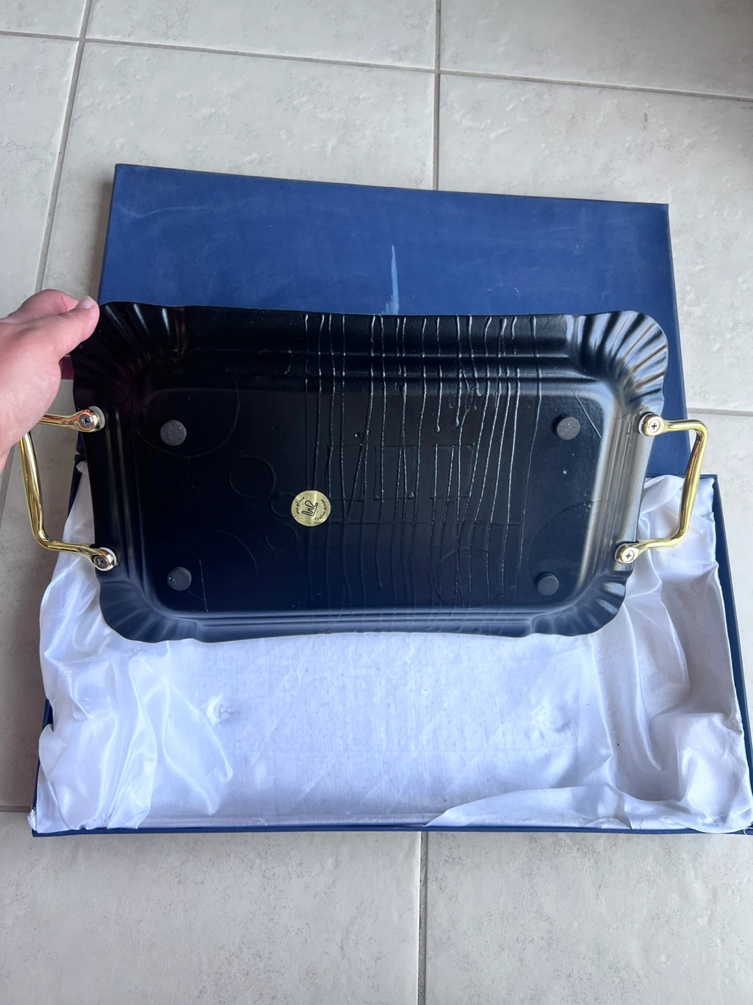 Art Glass Serving Tray with Handles - photo 4