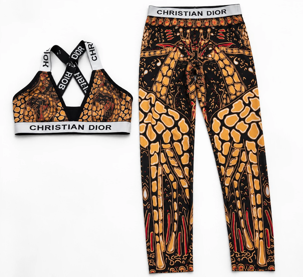 Christian Dior Giraffe Print Sports Set – Size L