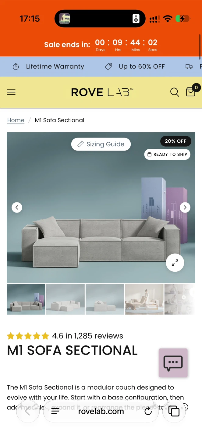 Rove Lab M1 Sofa Sectional