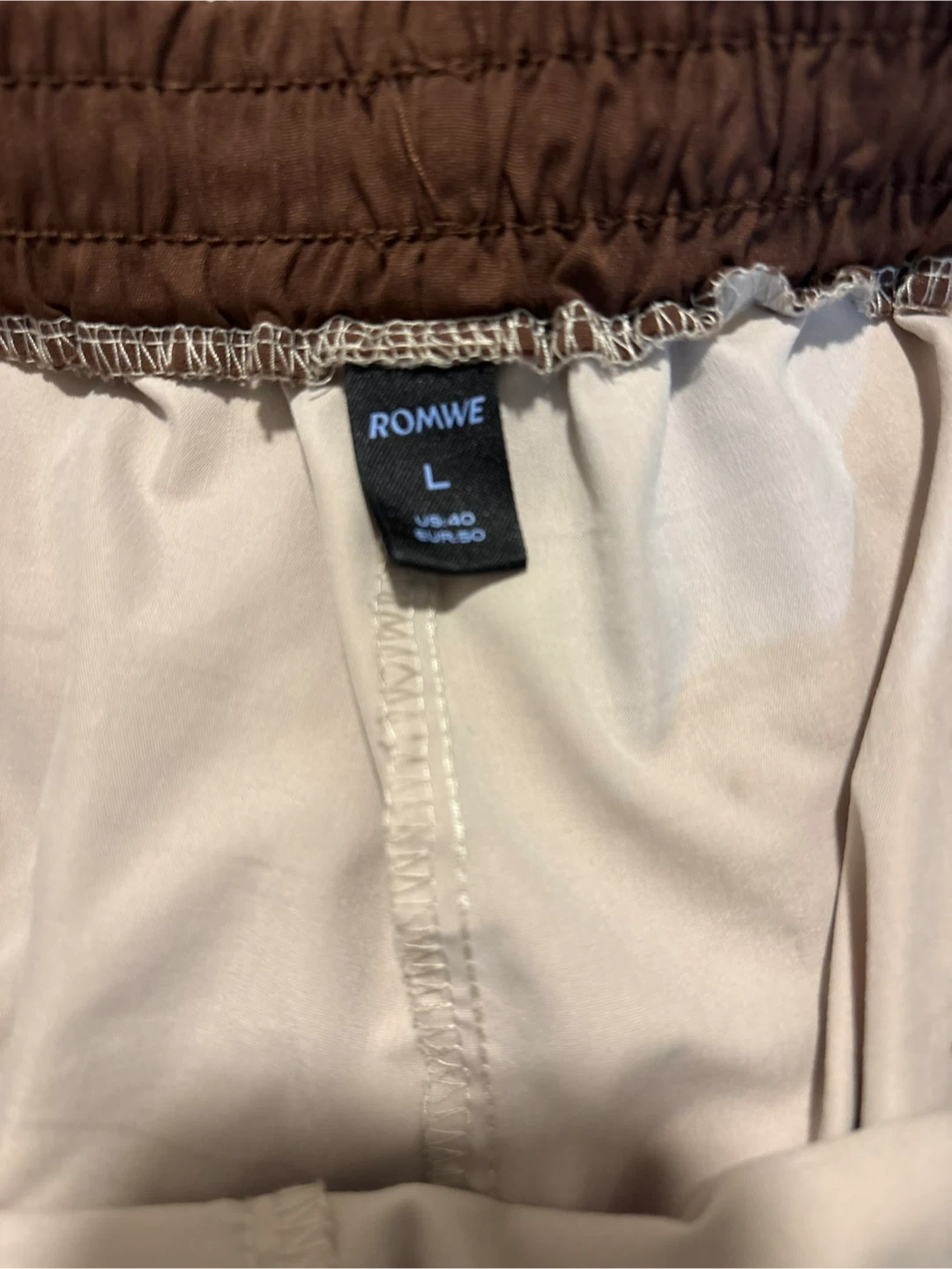 Men’s ROMWE Tan Athletic Shorts - photo 3