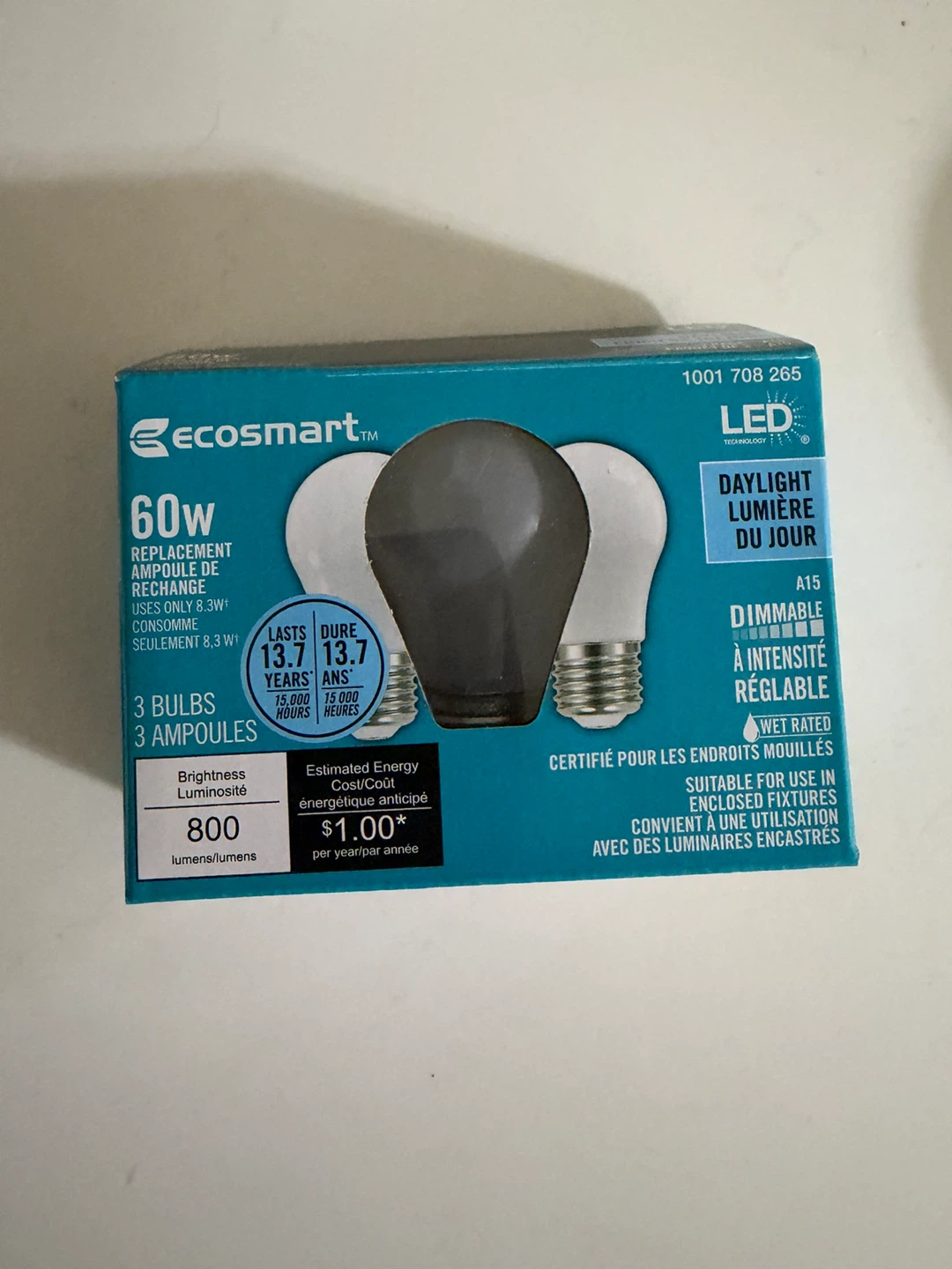 Ecosmart LED A15 Daylight Bulbs 3-Pack