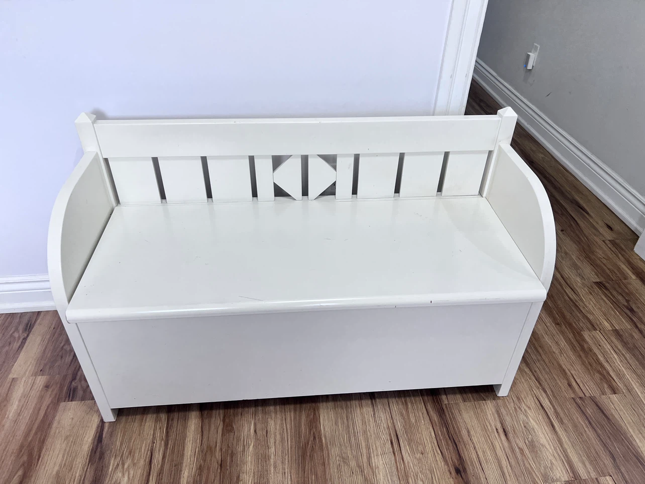 White Storage Bench