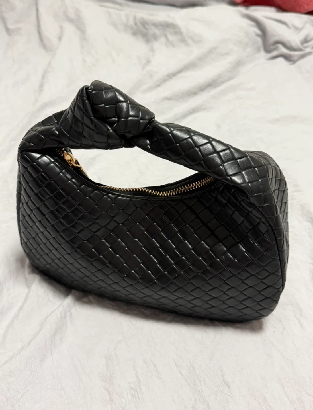 Black Woven Knot Handbag - photo 2