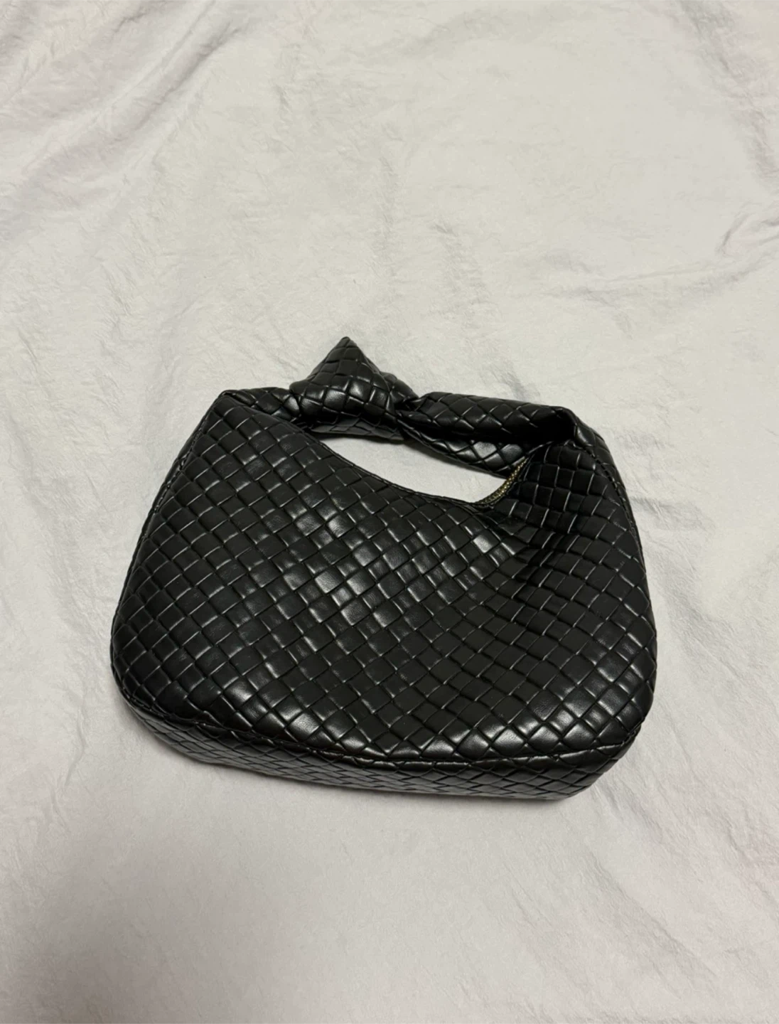 Black Woven Knot Handbag - photo 3