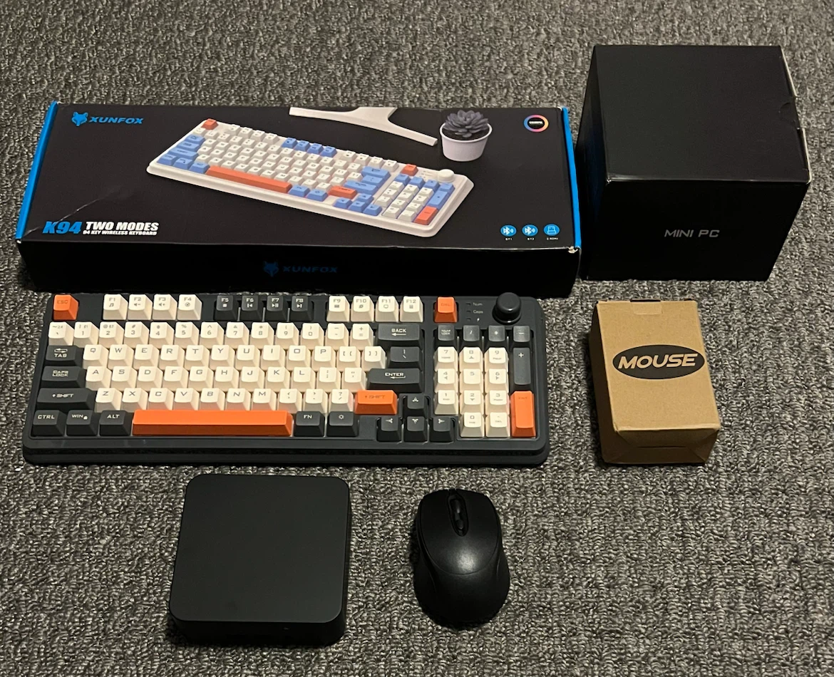 Xunfox K94 Wireless Keyboard and Mini PC Set