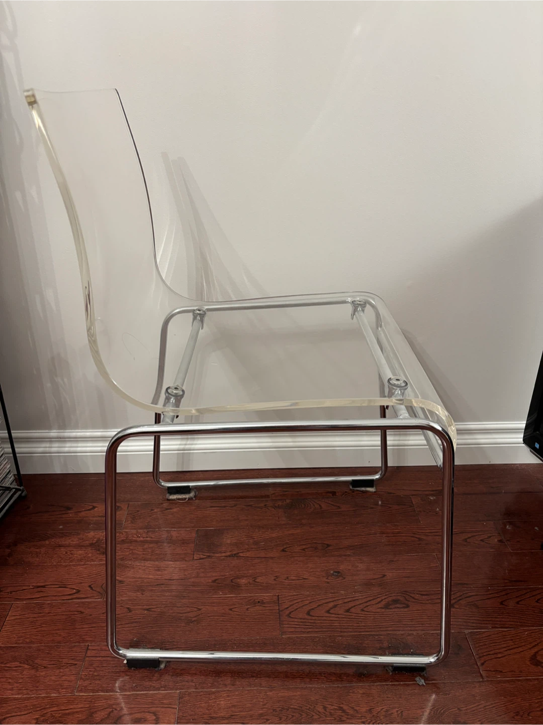 Clear Acrylic Chair w. Metal Legs