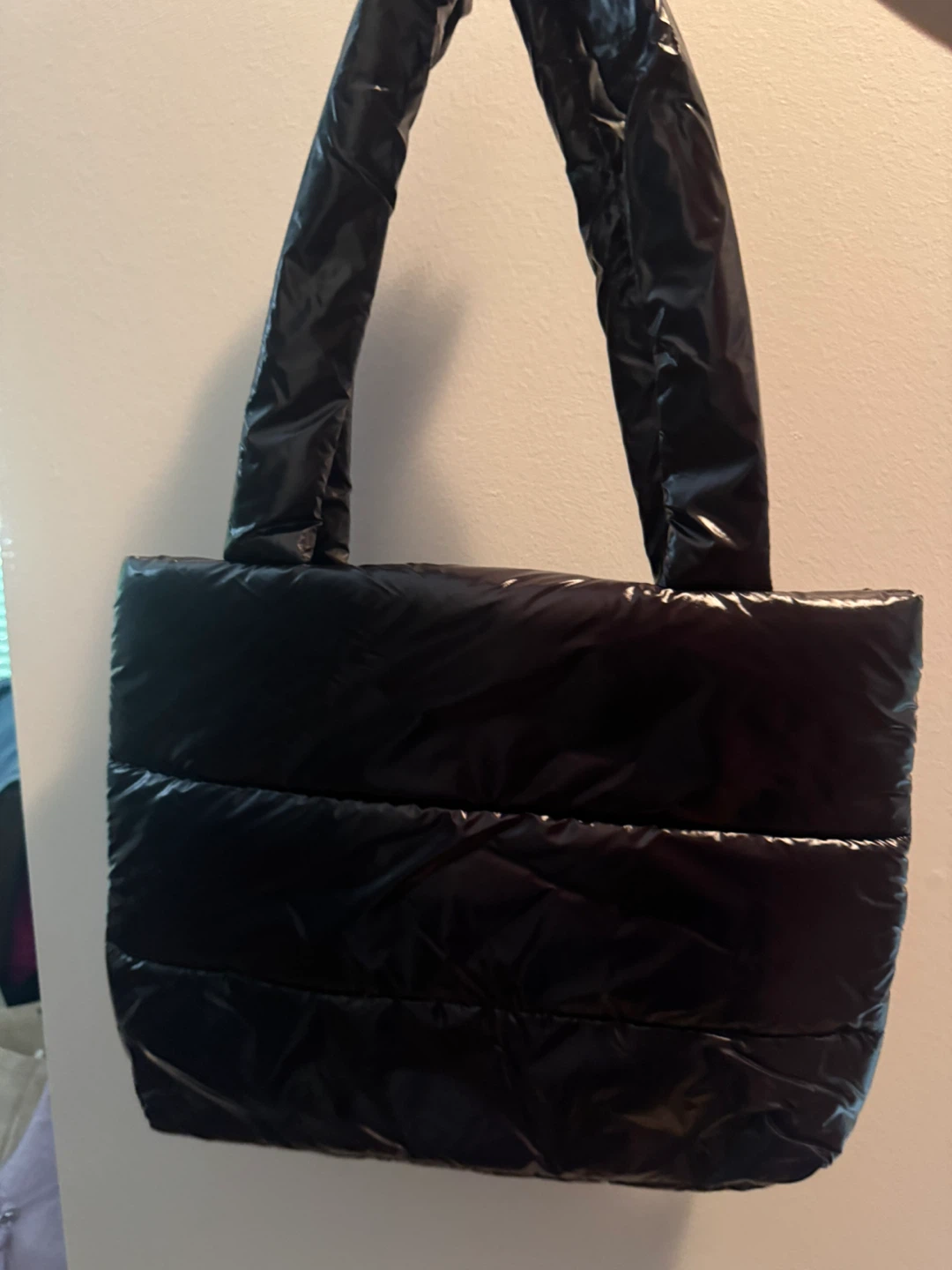 Black Puffer Tote Bag - photo 2