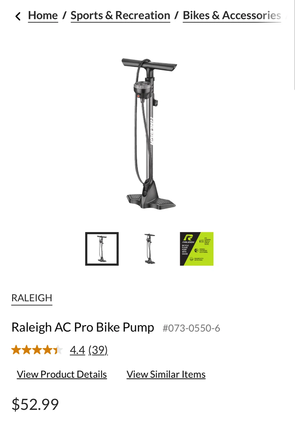 Raleigh AC Pro Bike Pump