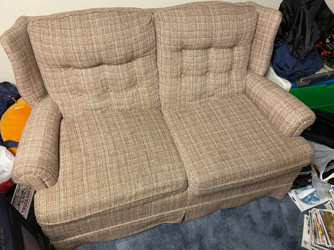Three-Piece Tan Fabric Sofa Set - photo 3