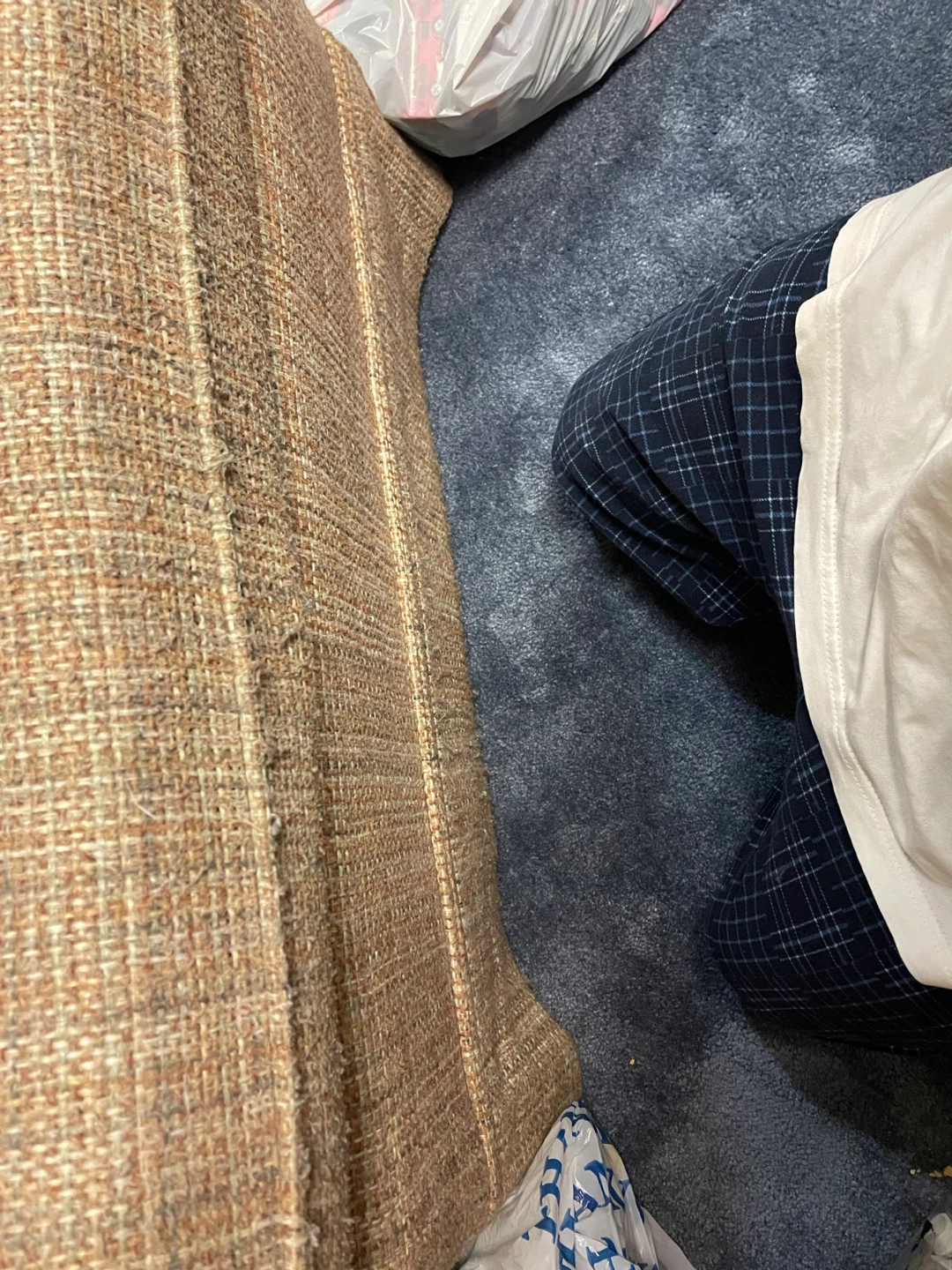 Three-Piece Tan Fabric Sofa Set - photo 5