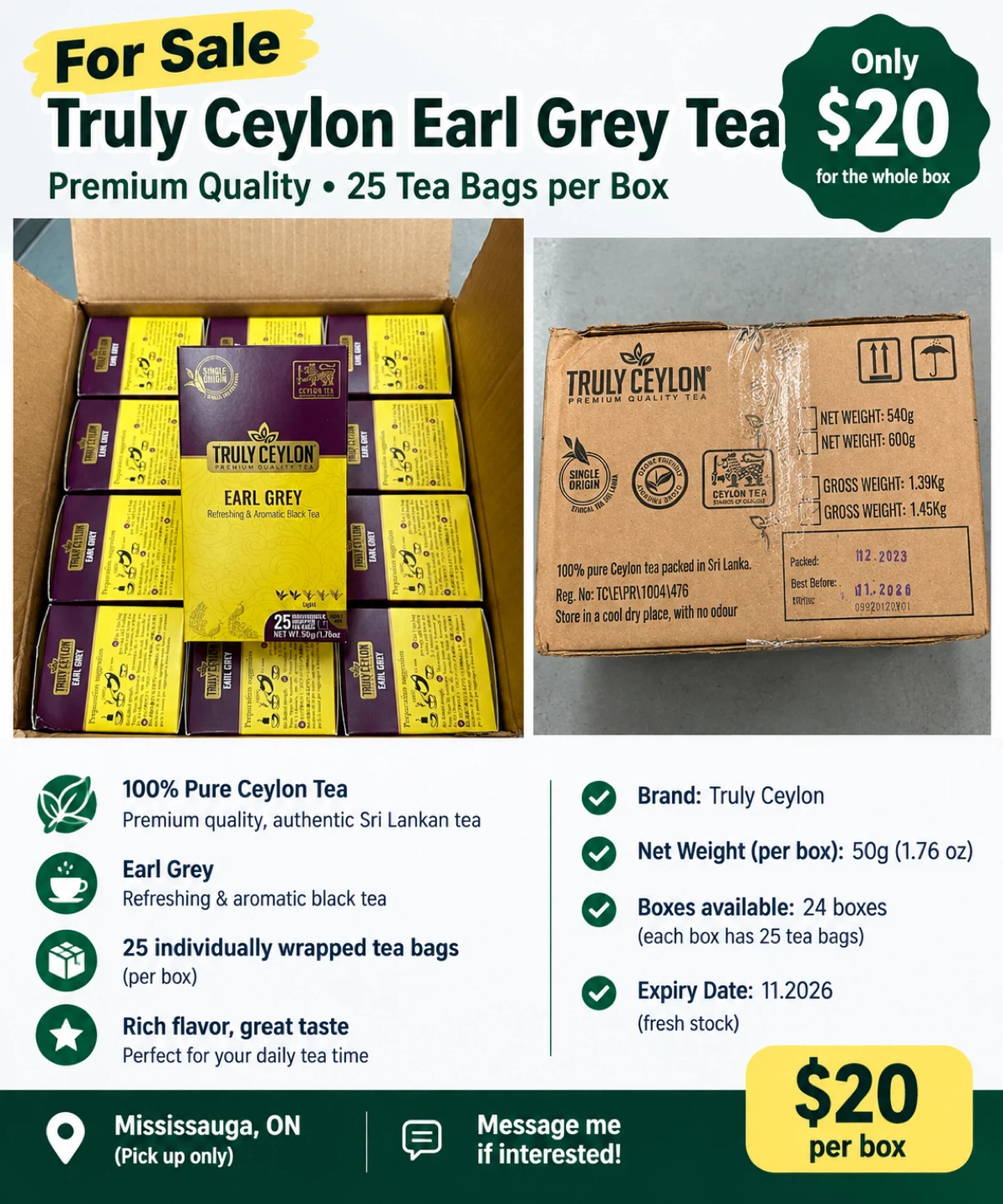 Truly Ceylon Earl Grey Black Tea – 12 Boxes - photo 2