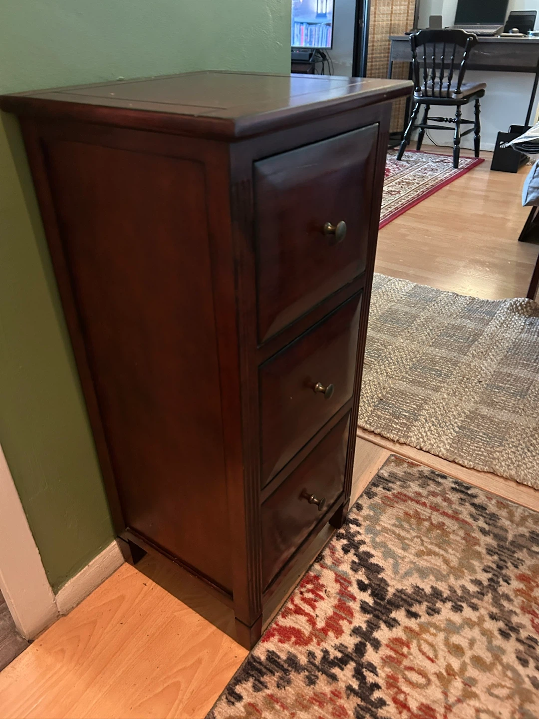 Dark Wood 3-Drawer cabinet