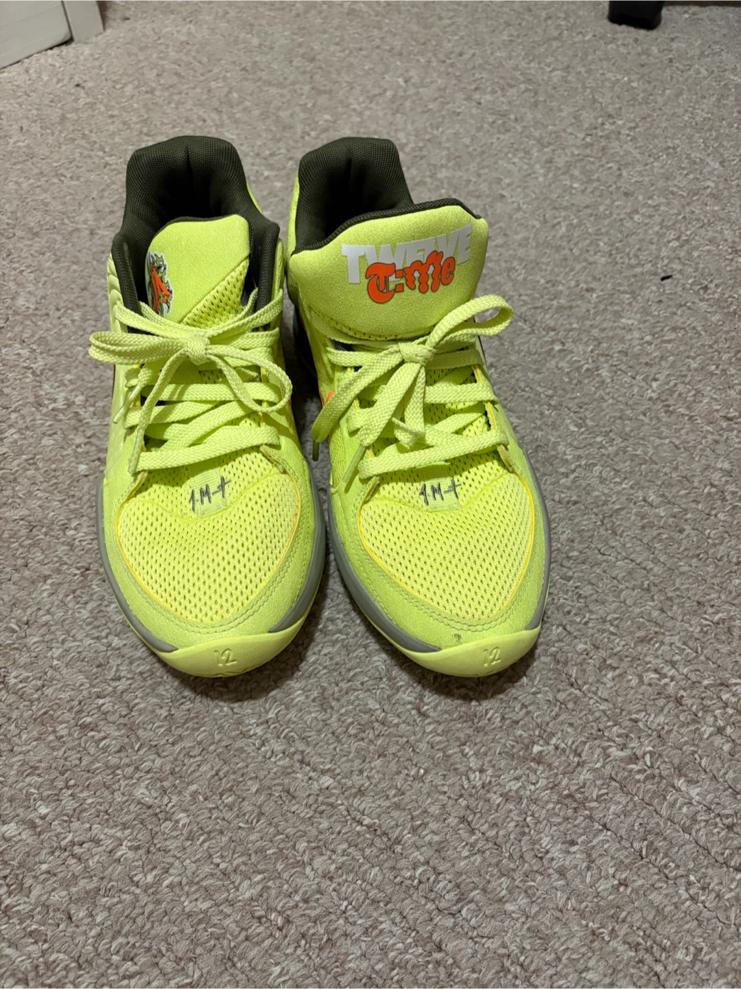 Twelve Time Neon Yellow Basketball Shoes