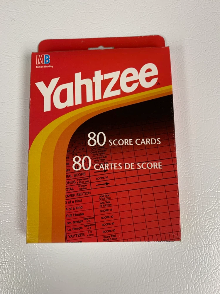 🏈Milton Bradley Yahtzee Score Cards
