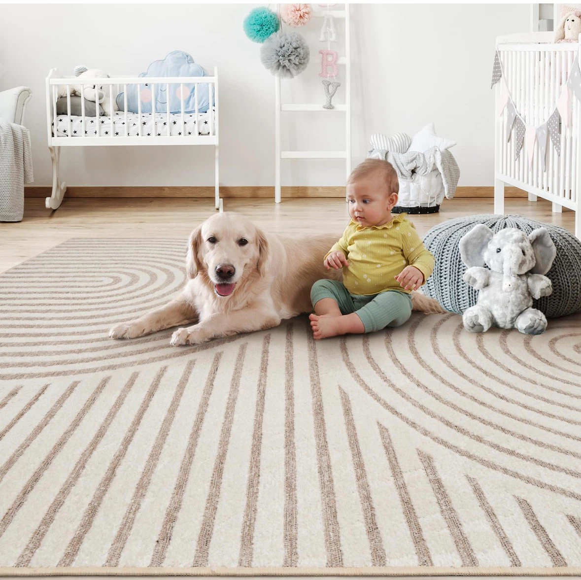 Geometric Pattern Area Rug 9x12 ft - photo 3