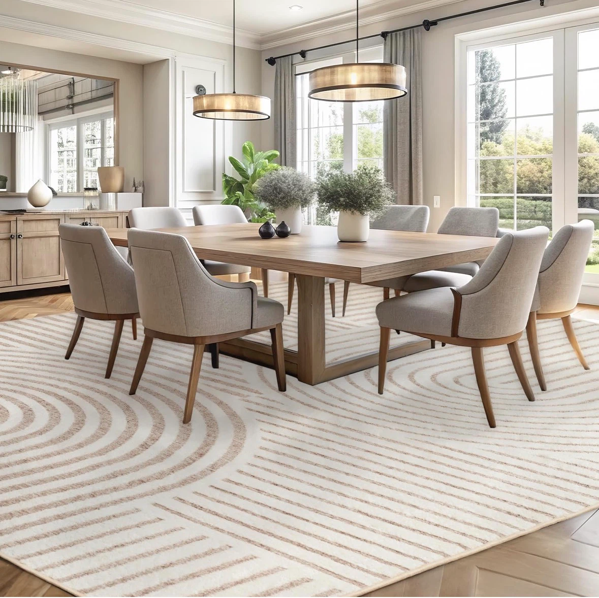 Geometric Pattern Area Rug 9x12 ft - photo 4