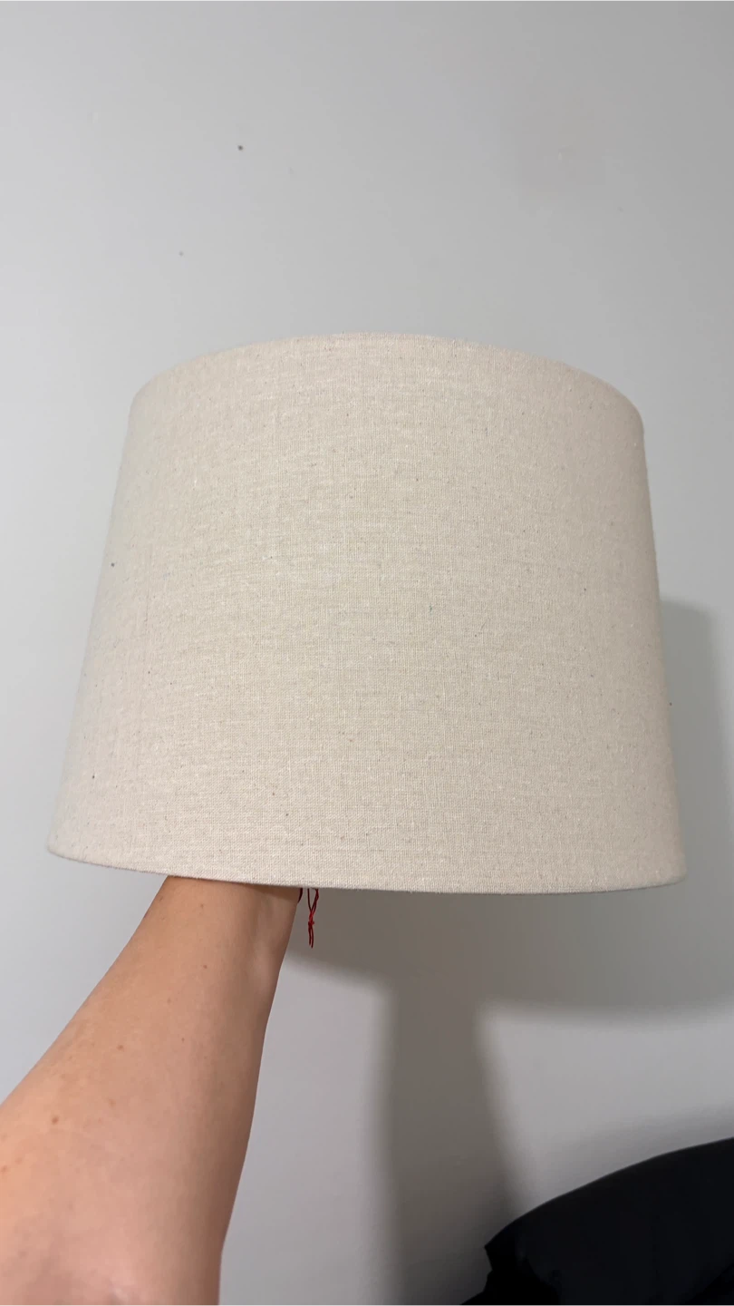 Beige fabric lampshade