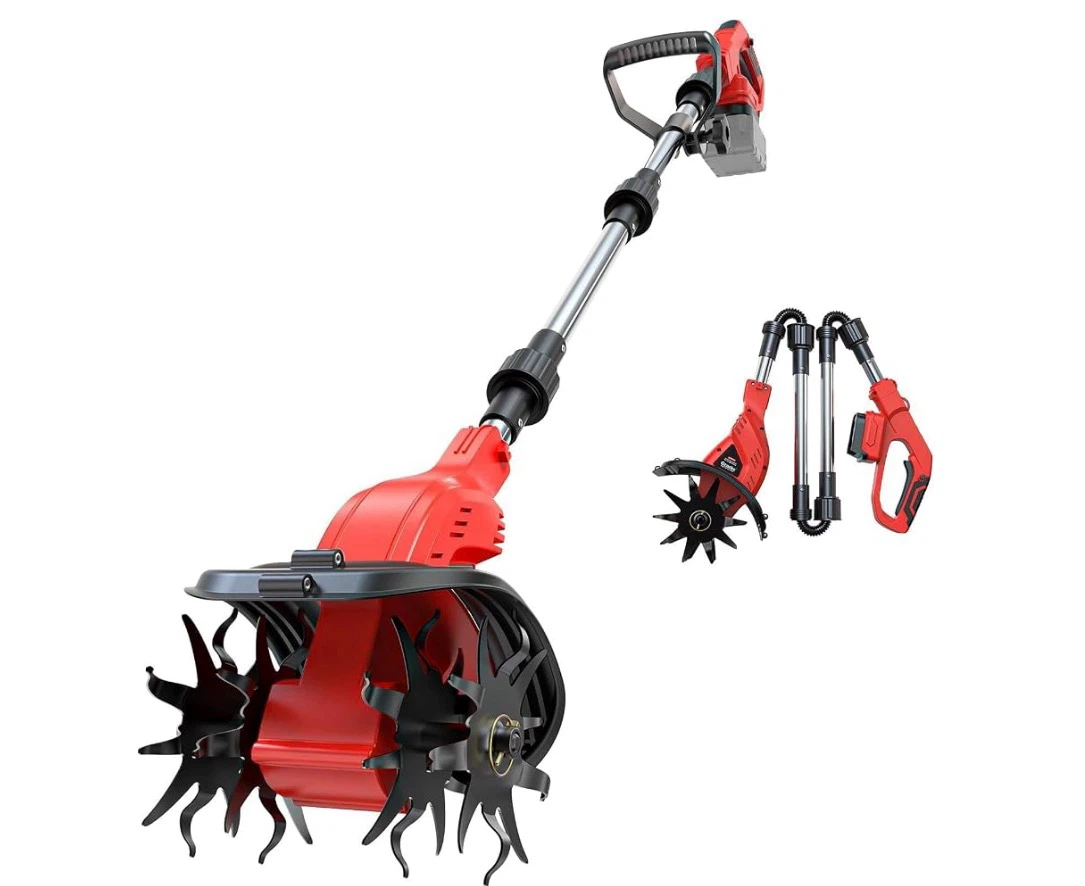 Ecarke Cordless Tiller Cultivator Compatible with Milwaukee 18V