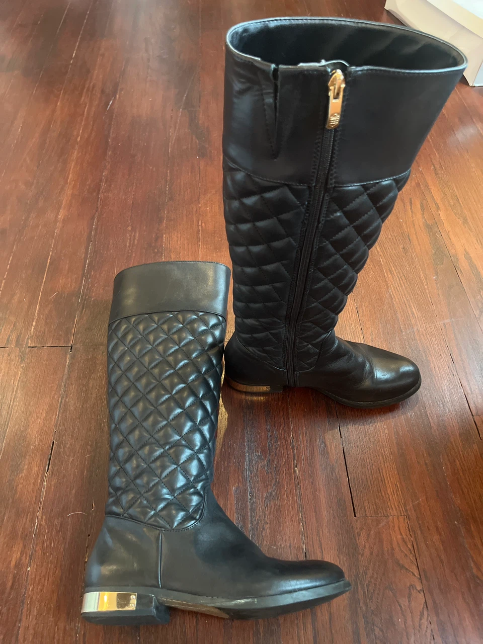 Vince Camuto Black Quilted Knee-High Boots - photo 2