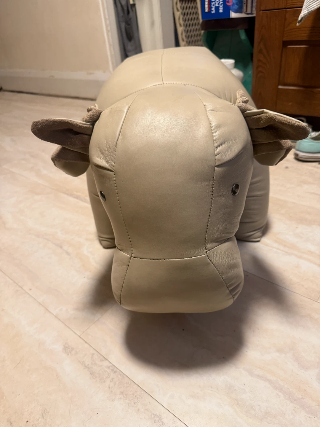 Reiner's Originals Leather Moose Ottoman - photo 2