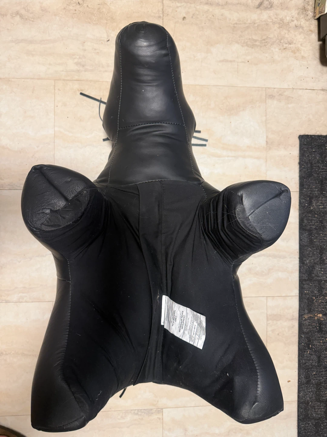 Reiners Black Leather Horse Ottoman - photo 4