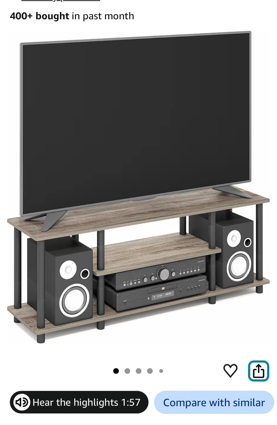3-Tier TV Media Stand - photo 3