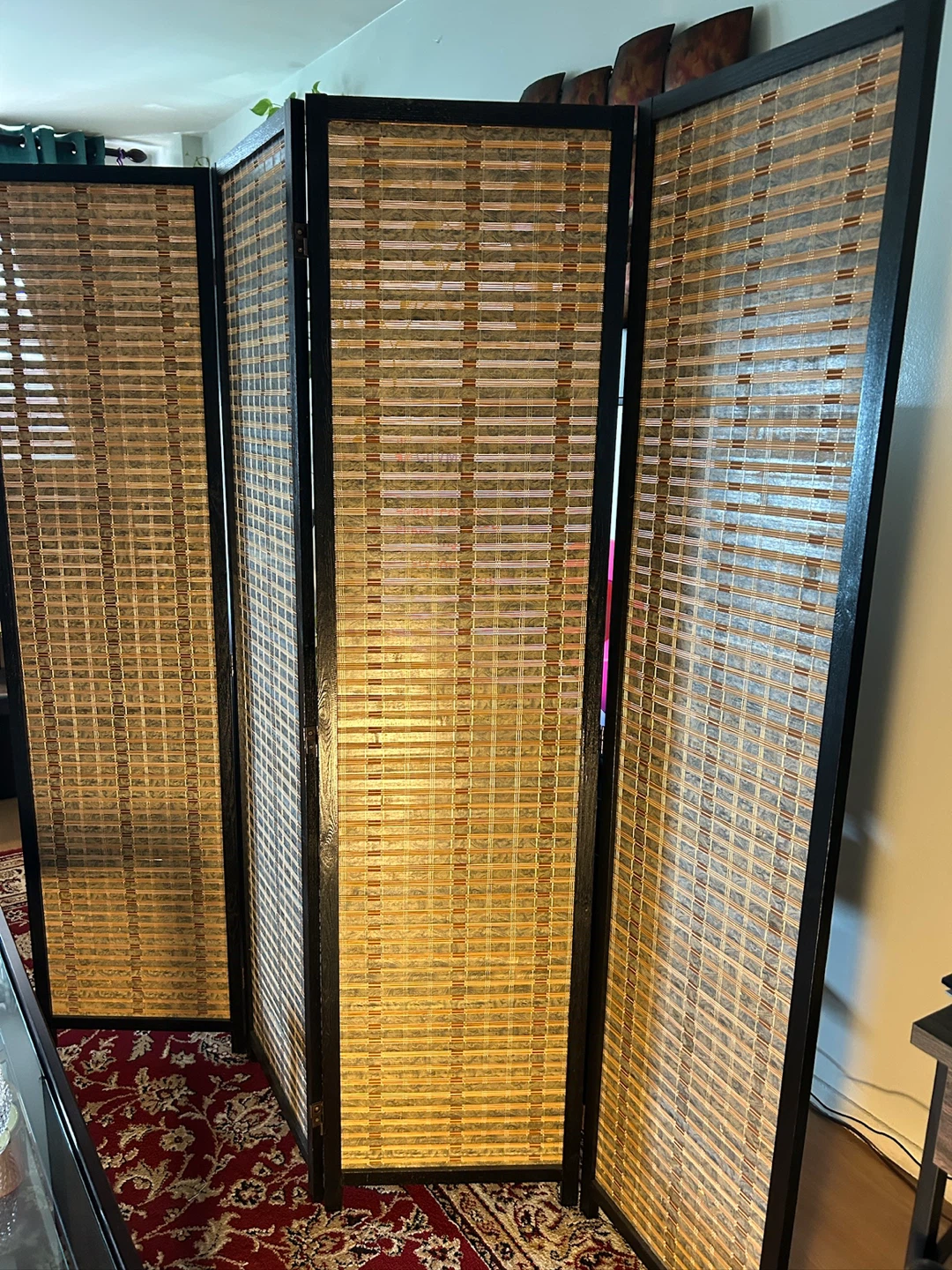 4-Panel Bamboo Room Divider Screen