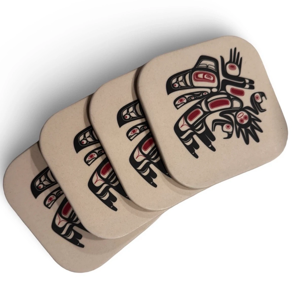 Indigenous Art Design Coasters Set