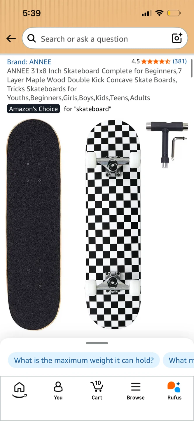 ANNEE 31" Complete Skateboard with T-Tool (Like New / Used Once) - photo 3