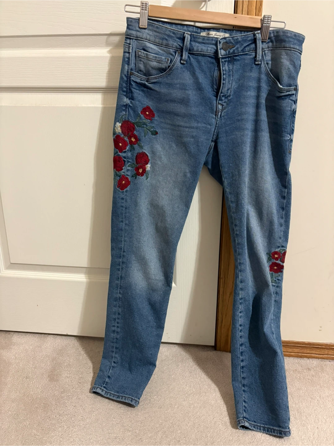 Mavi Jeans Co. Embroidered Floral Denim