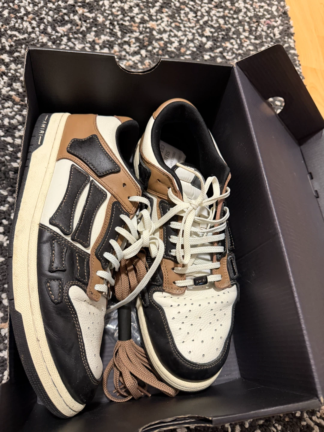 AMIRI Skel Top Low Sneakers Black/Brown