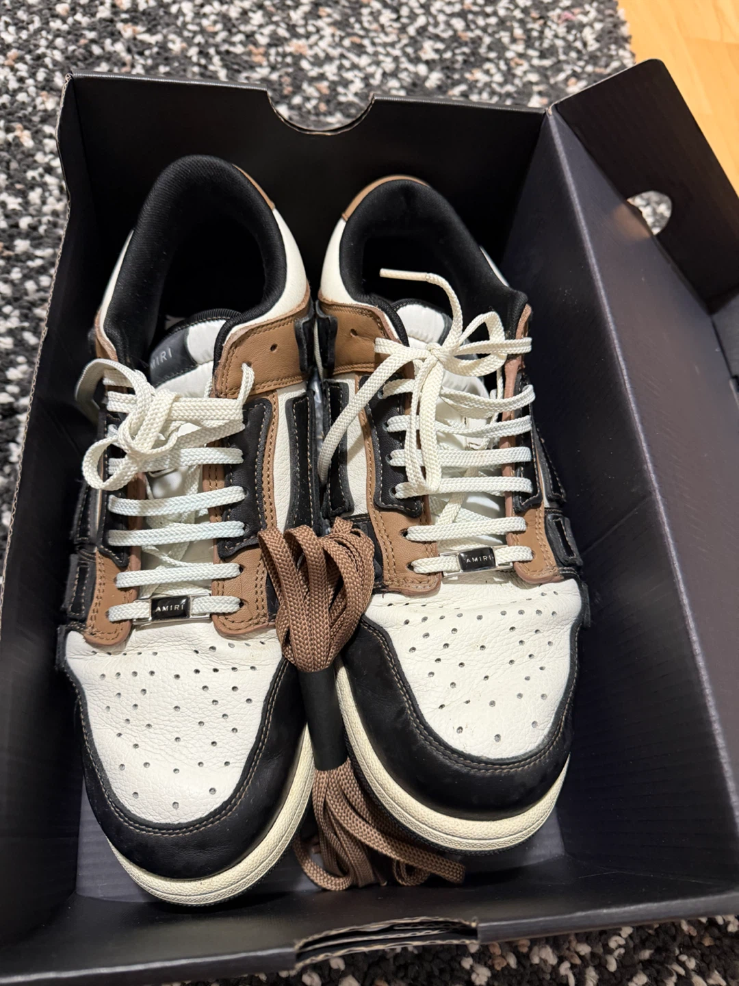 AMIRI Skel Top Low Sneakers Black/Brown - photo 3