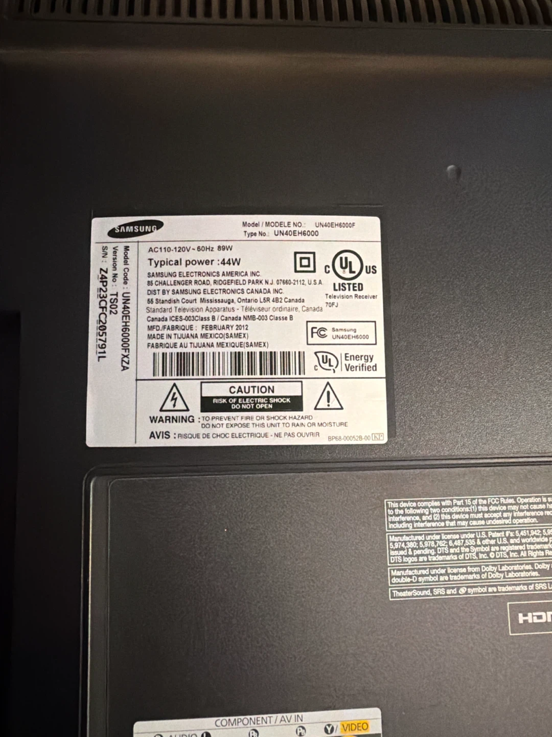 Samsung 40-inch LED TV UN40EH6000 - photo 3