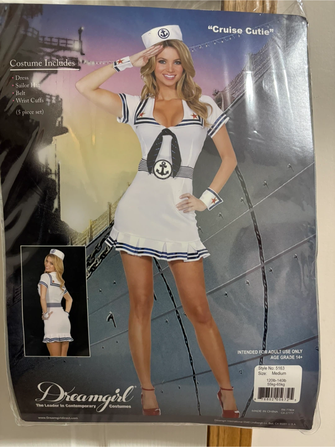 Adult Halloween costume: Sailor Costume Medium