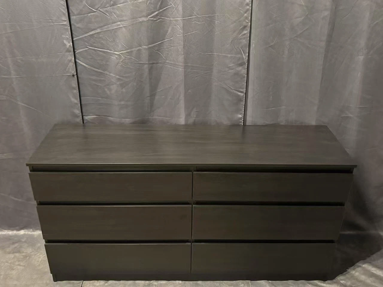 IKEA dresser with 6 drawers in black brown