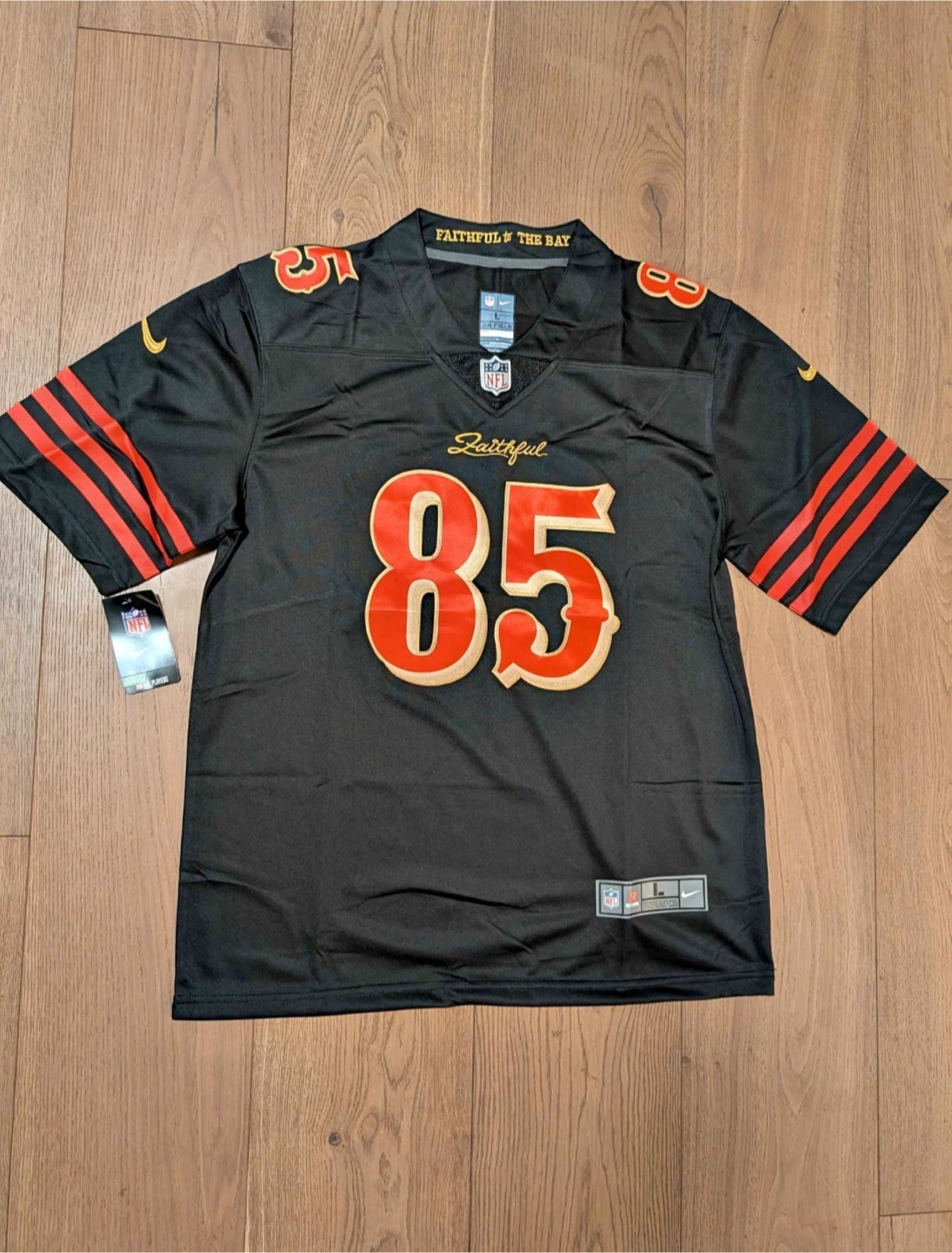 Nike San Francisco 49ers George Kittle Jersey Black Size L