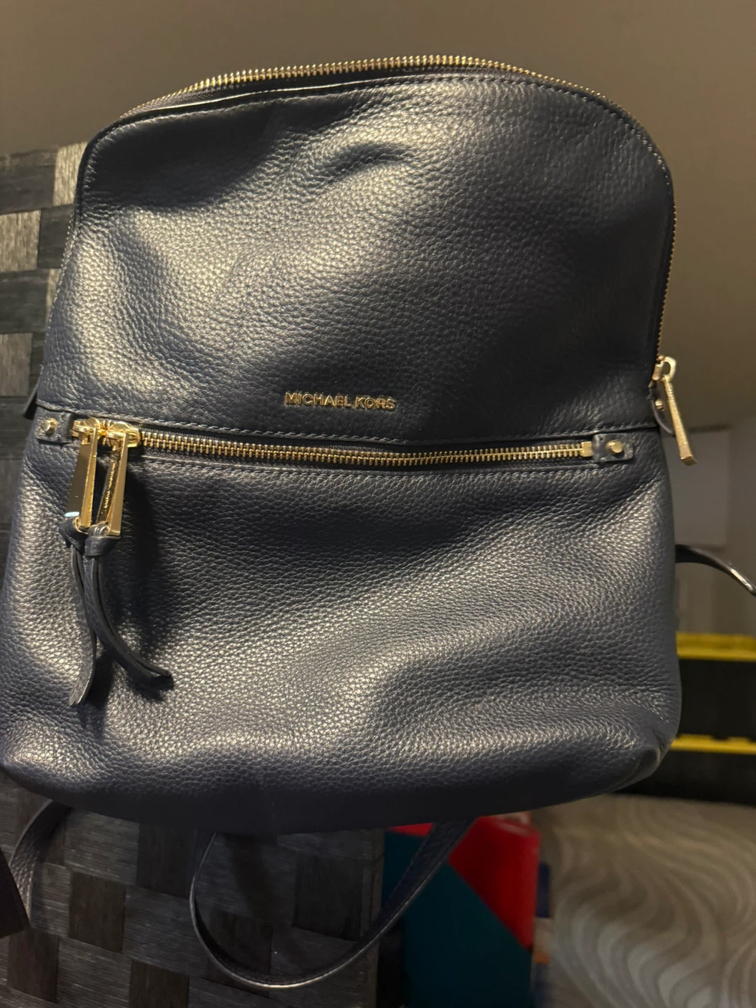 Michael Kors Navy Blue Leather Backpack - photo 2