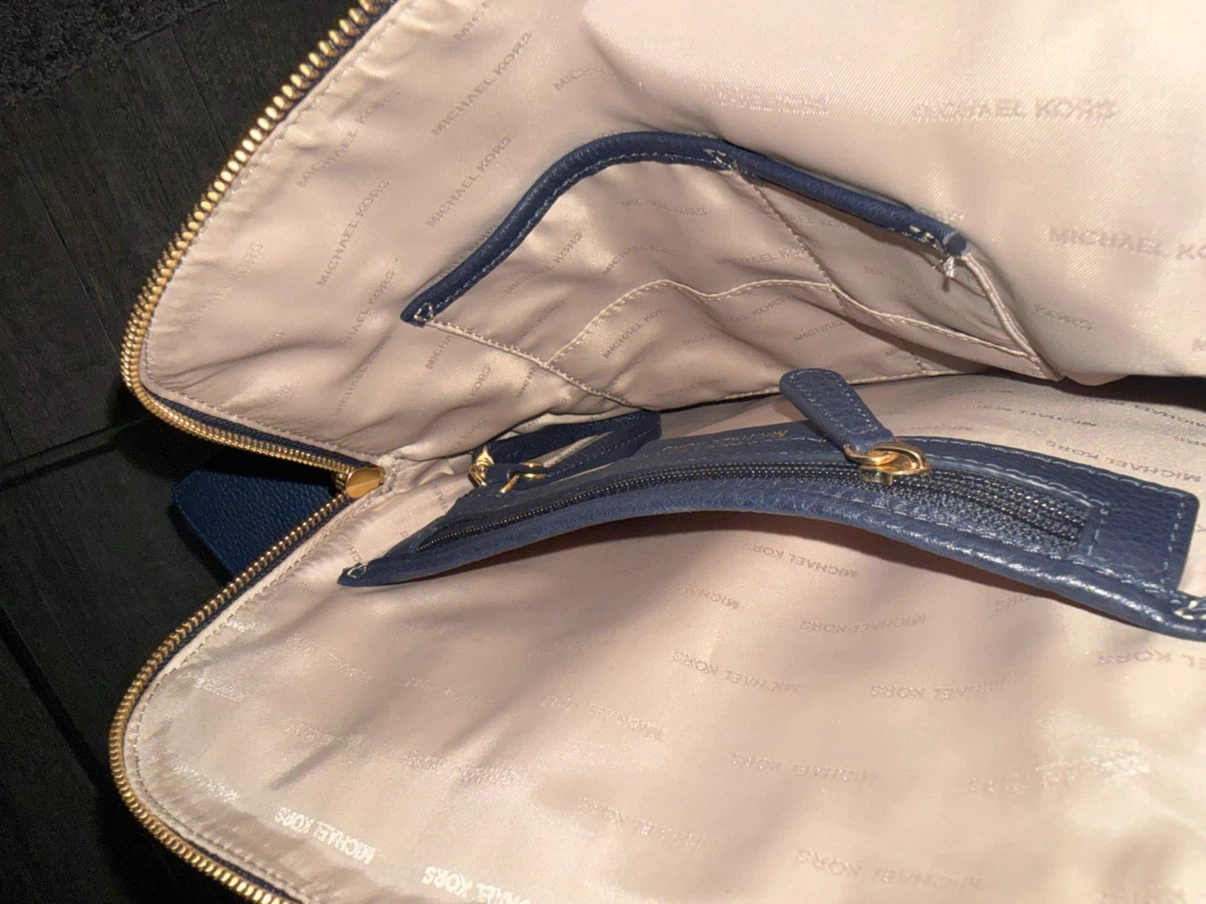 Michael Kors Navy Blue Leather Backpack - photo 3
