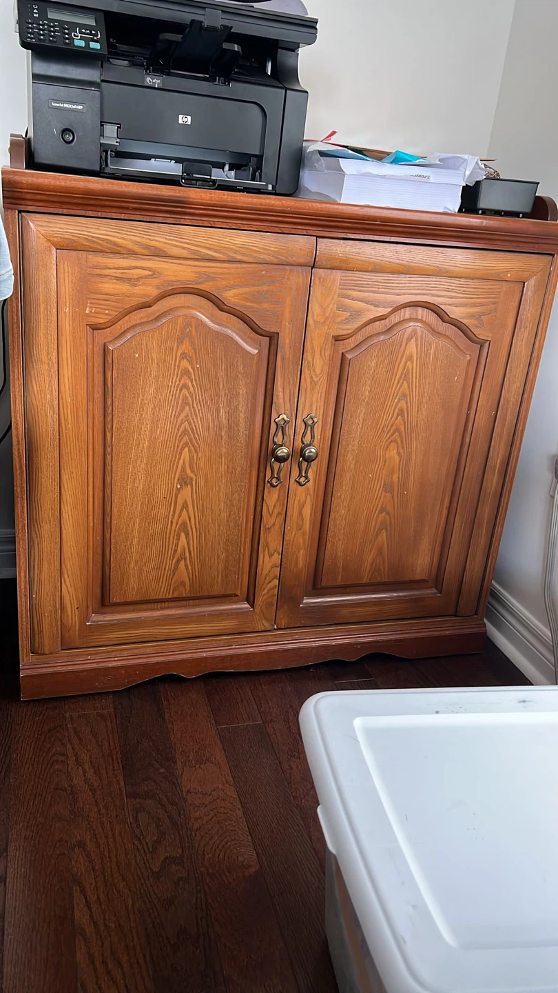 Wooden storage cabinet