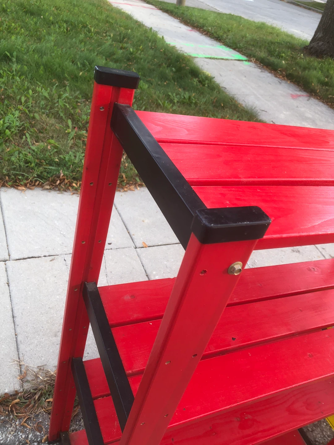 Red Wooden Four-Tier Storage Shelf - photo 2