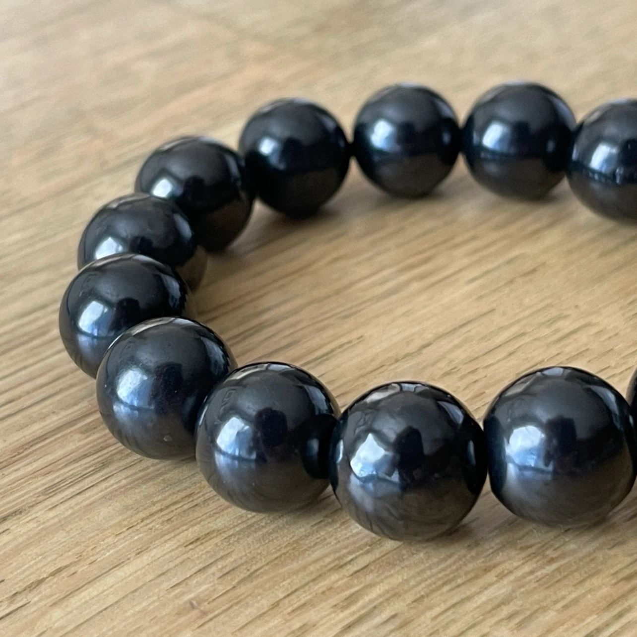Shungite bracelet (14mm bead) - Powerful EMF protection