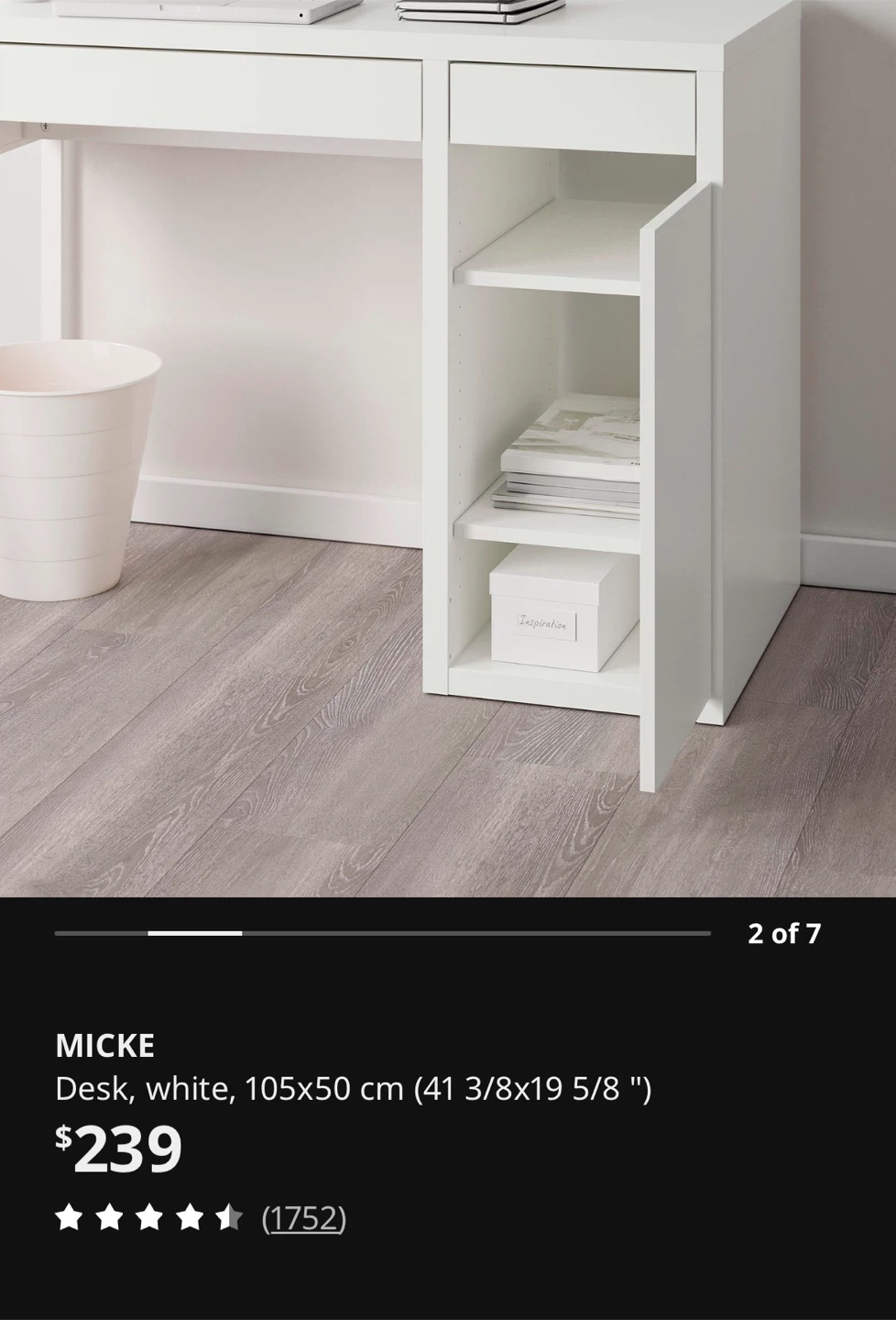 IKEA MICKE Desk with Add-on Unit - photo 2
