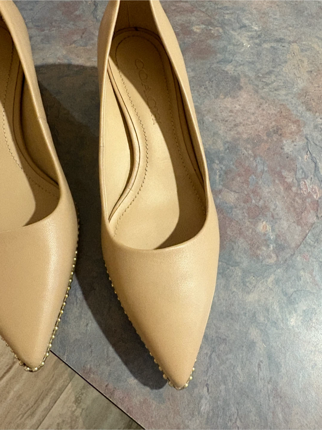 Coach Nude Pointed Toe Heels Size 5.5