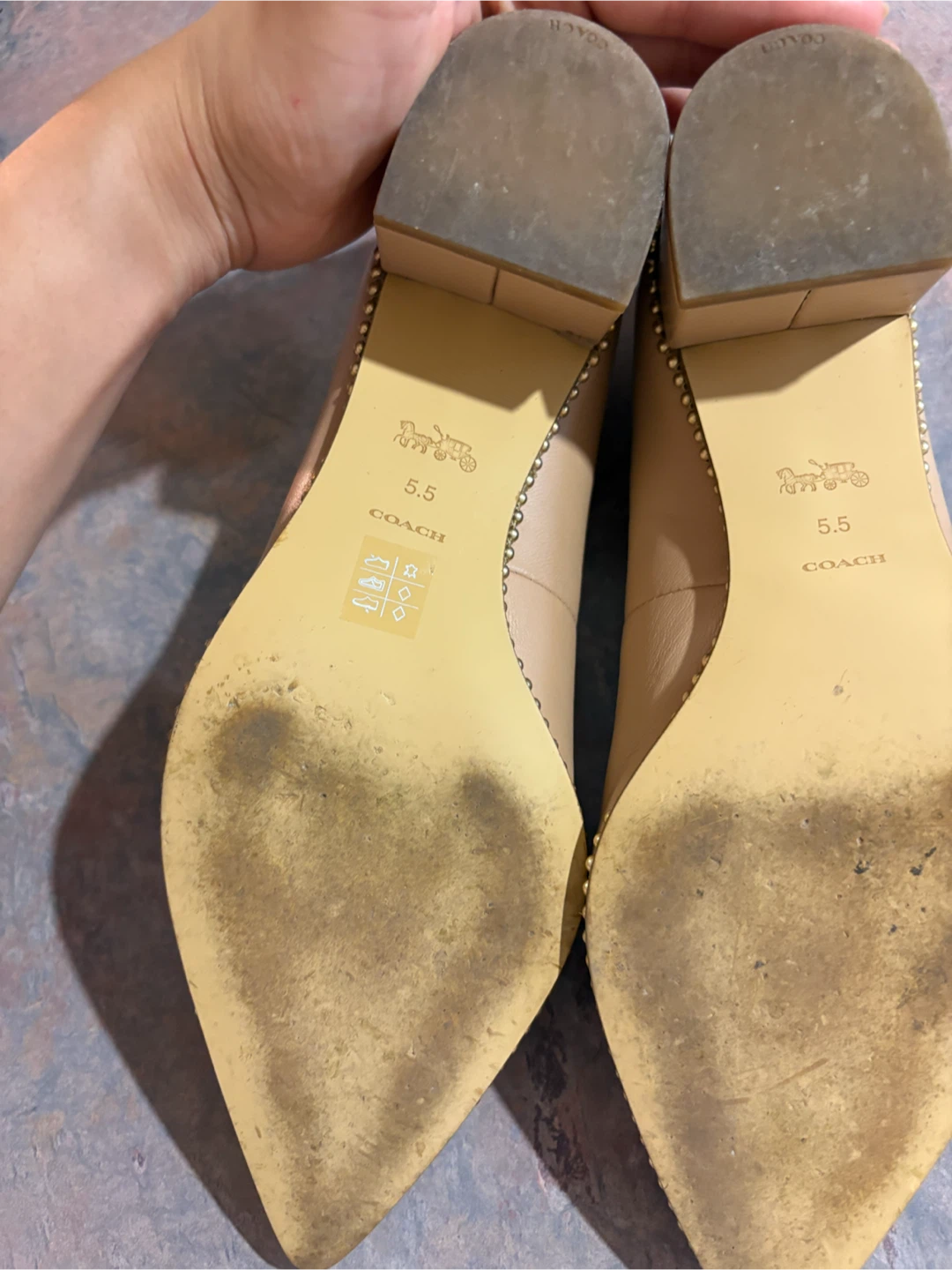 Coach Nude Pointed Toe Heels Size 5.5 - photo 2