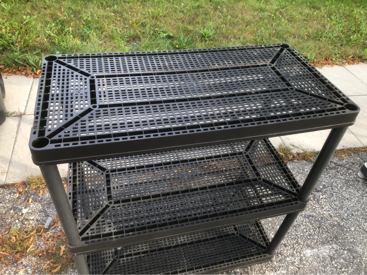 3-Tier Black Plastic Utility Shelf - photo 3