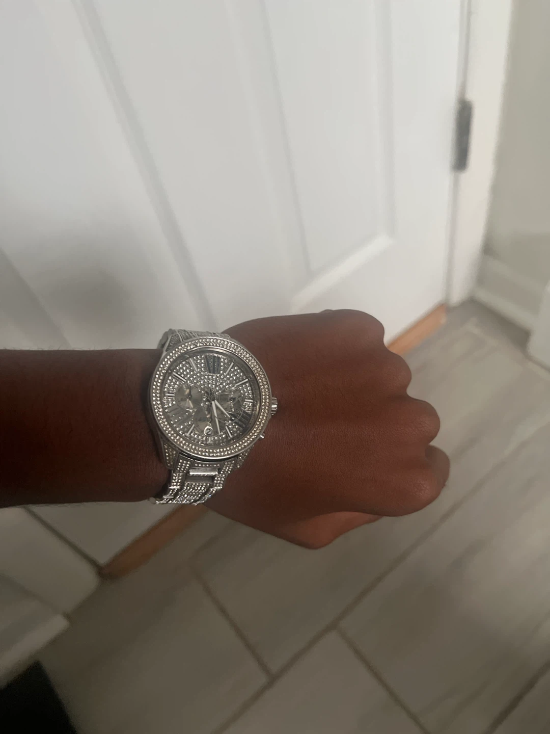 Michael Kors Silver Rhinestone Watch