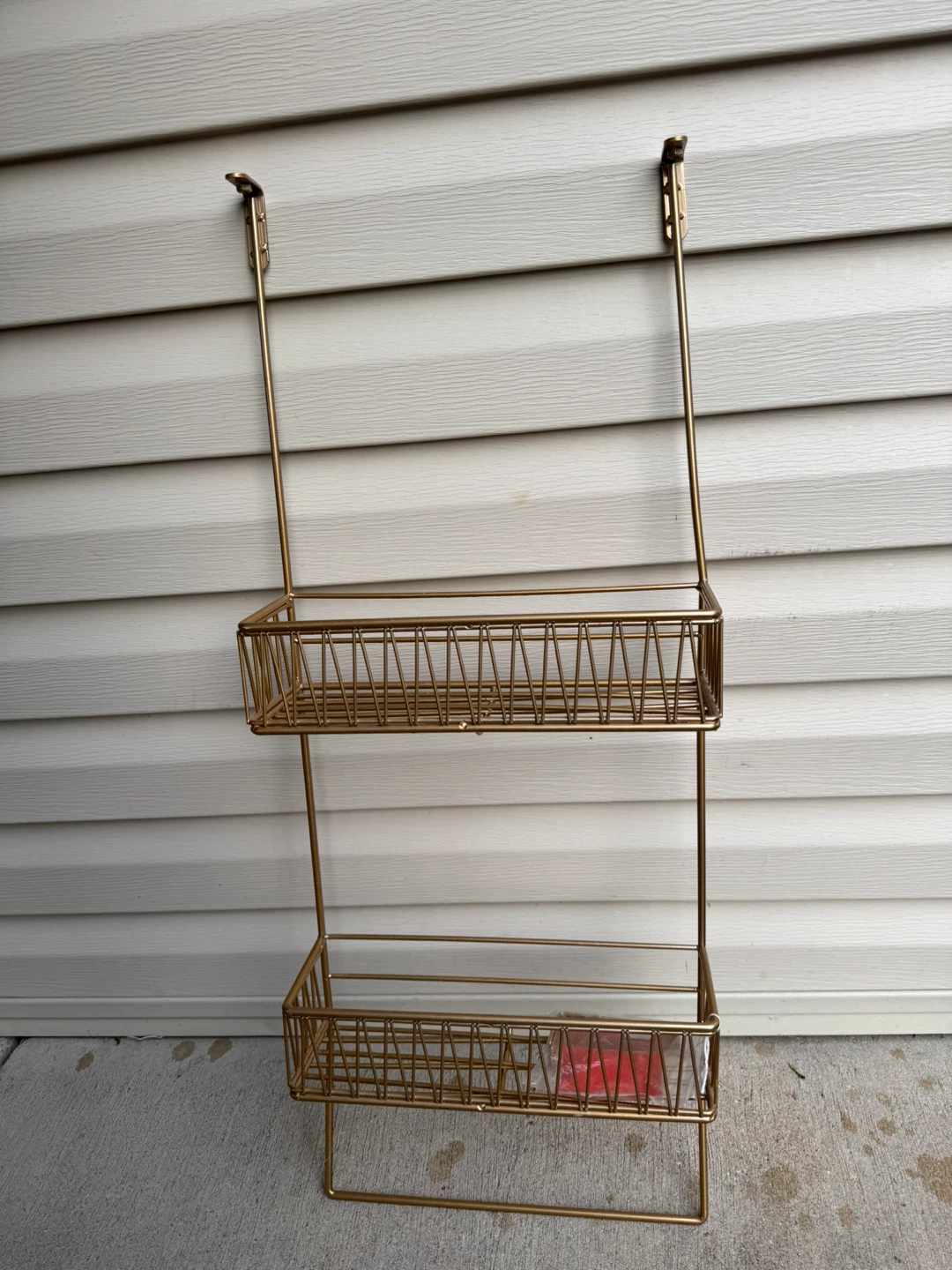 Over-the-door Gold Two-Tier Storage Rack
