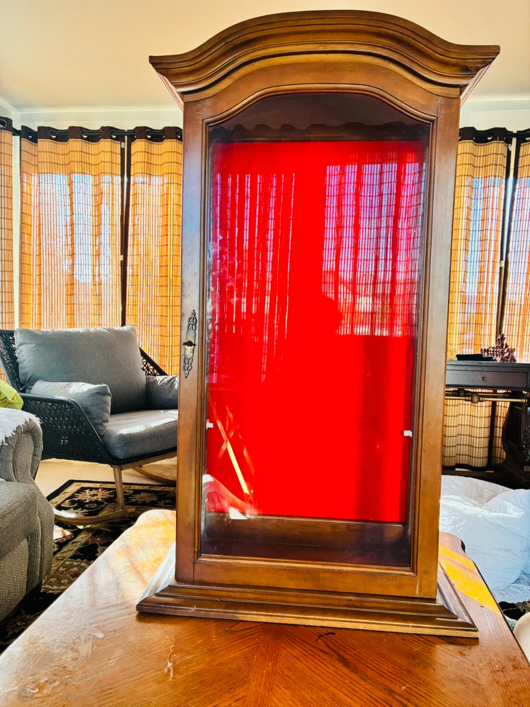 Two-Piece Wooden Curio Display Cabinet - photo 2